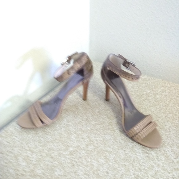 Coach Hally Snake Print Leather Sandals - Picture 3 of 6